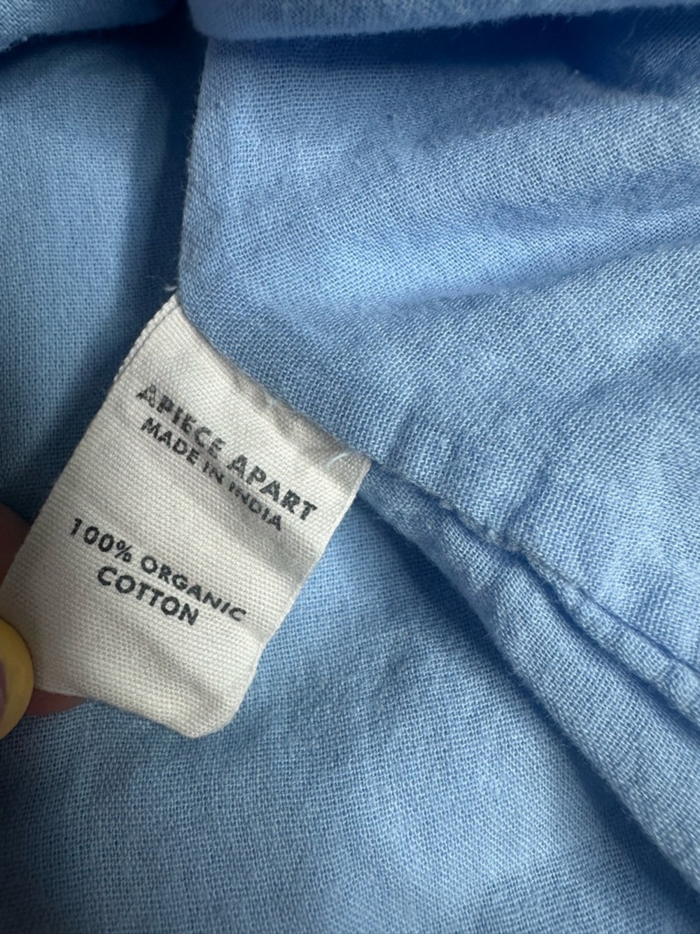 Apiece Apart Inacea Balloon Sleeve Dress XS sky blue organic cotton pockets - Picture 15 of 16